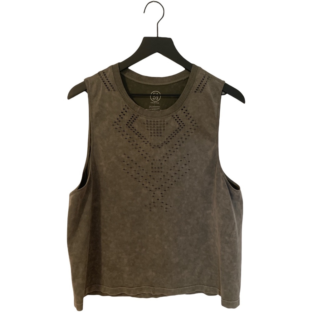 SAGE Collective Activewear Seamless Tribal Sleeveless Tank in Sprig - SZ Large